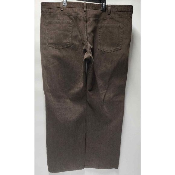 Kenneth Cole Size 42x30 Brown Pants 5 Pocket Adult Flat Front- Perfect Condition - Picture 7 of 12